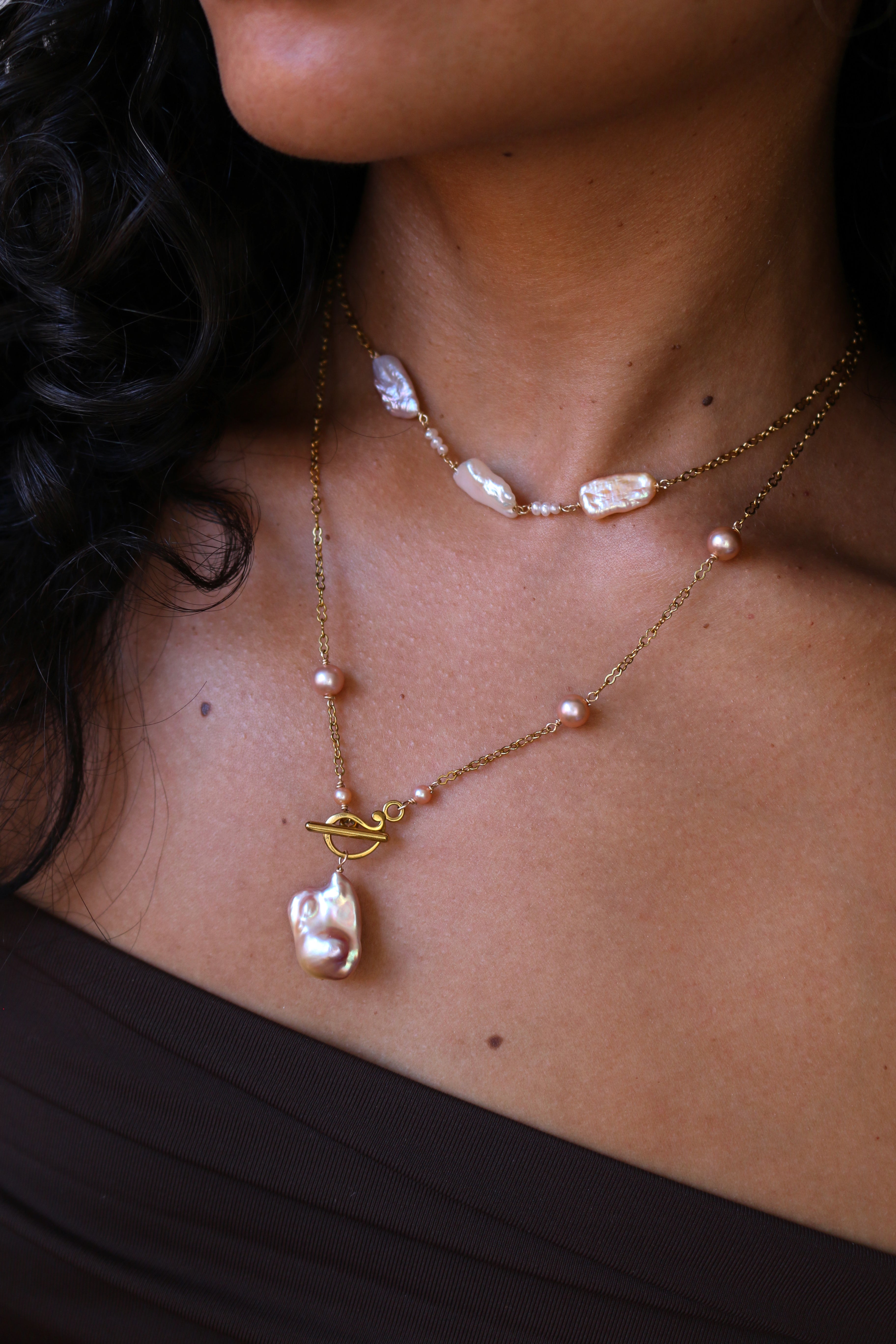 Necklace Pearl jewelry Marquise Swim
