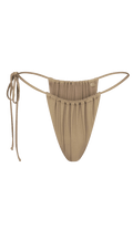 Canvas bikini bottom in Cappuccino, The Canvas by Marquise Swim