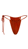 Canvas bikini bottom in Papaya, The Canvas by Marquise Swim
