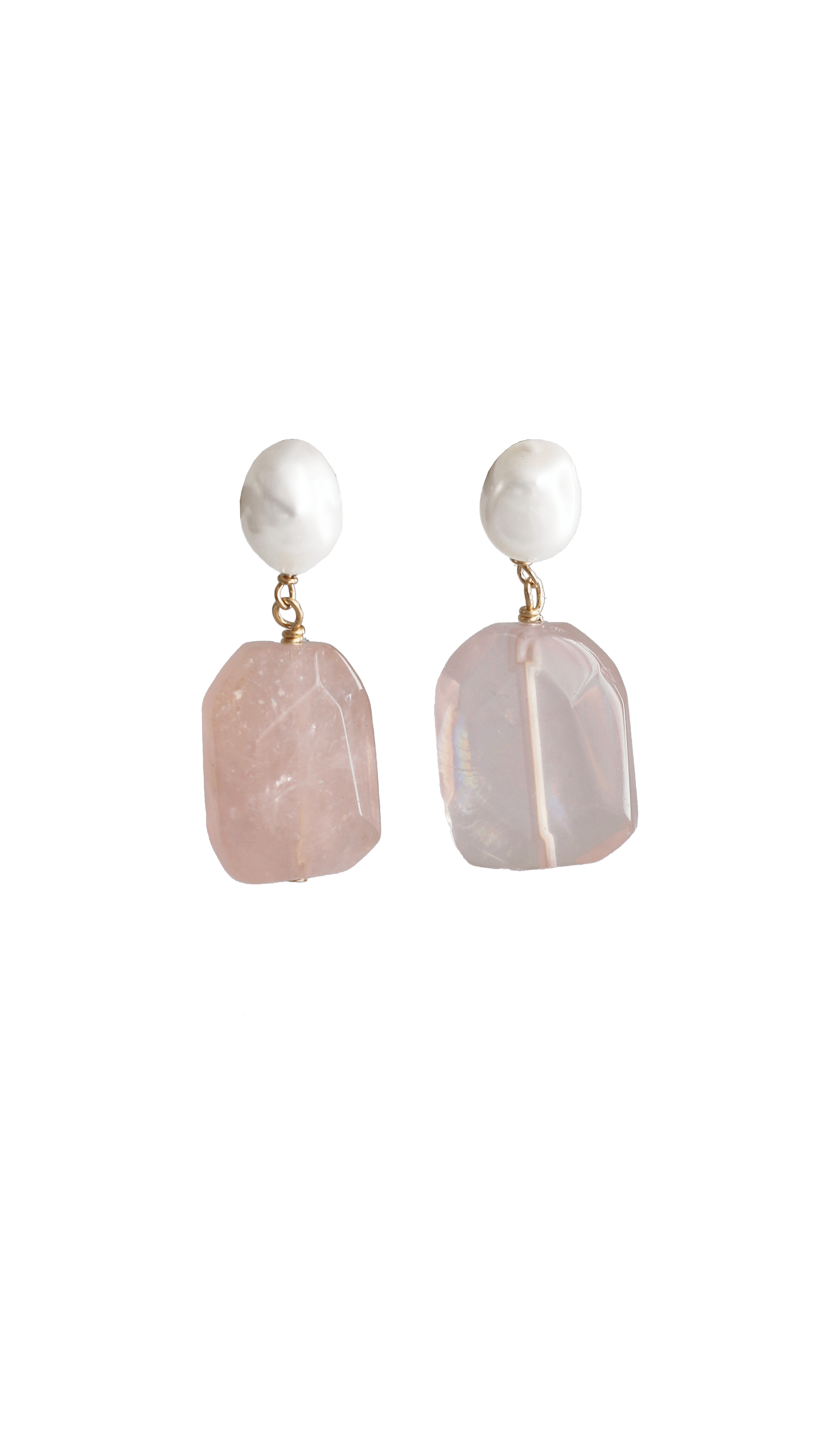 Earrings Pearl Quartz jewelry Marquise Swim
