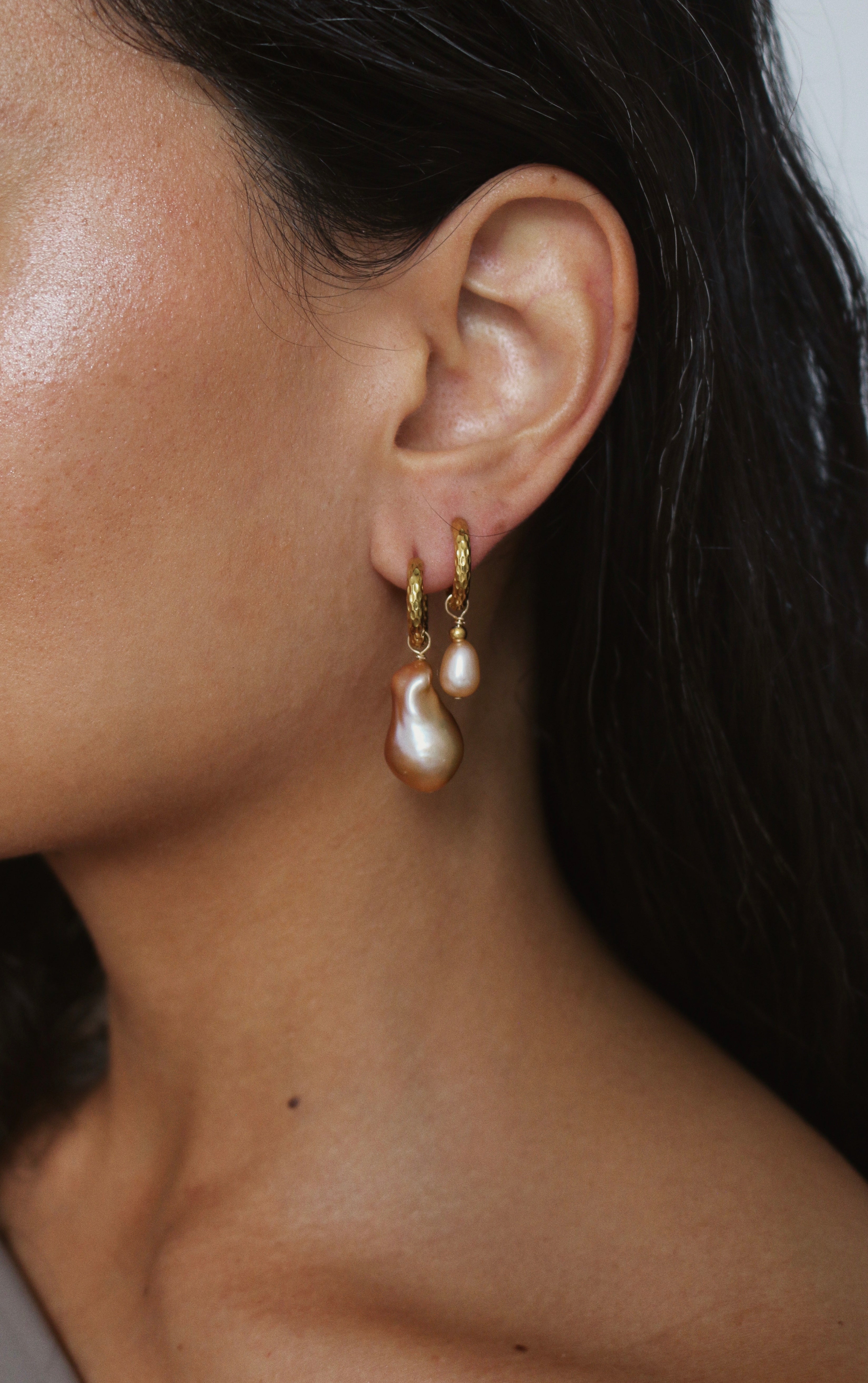 Earrings Pearl jewelry Marquise Swim