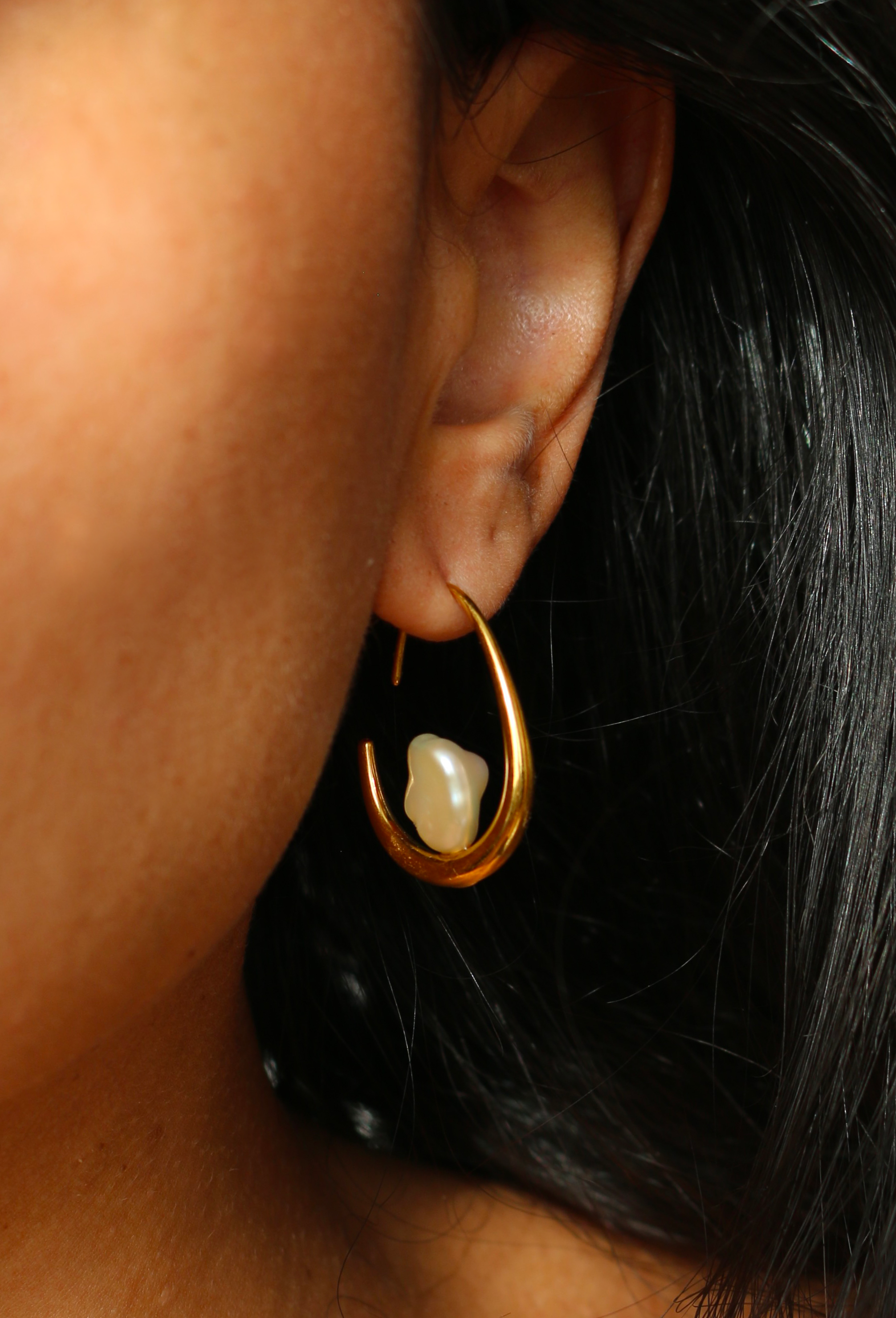 Earrings Pearl jewelry Marquise Swim