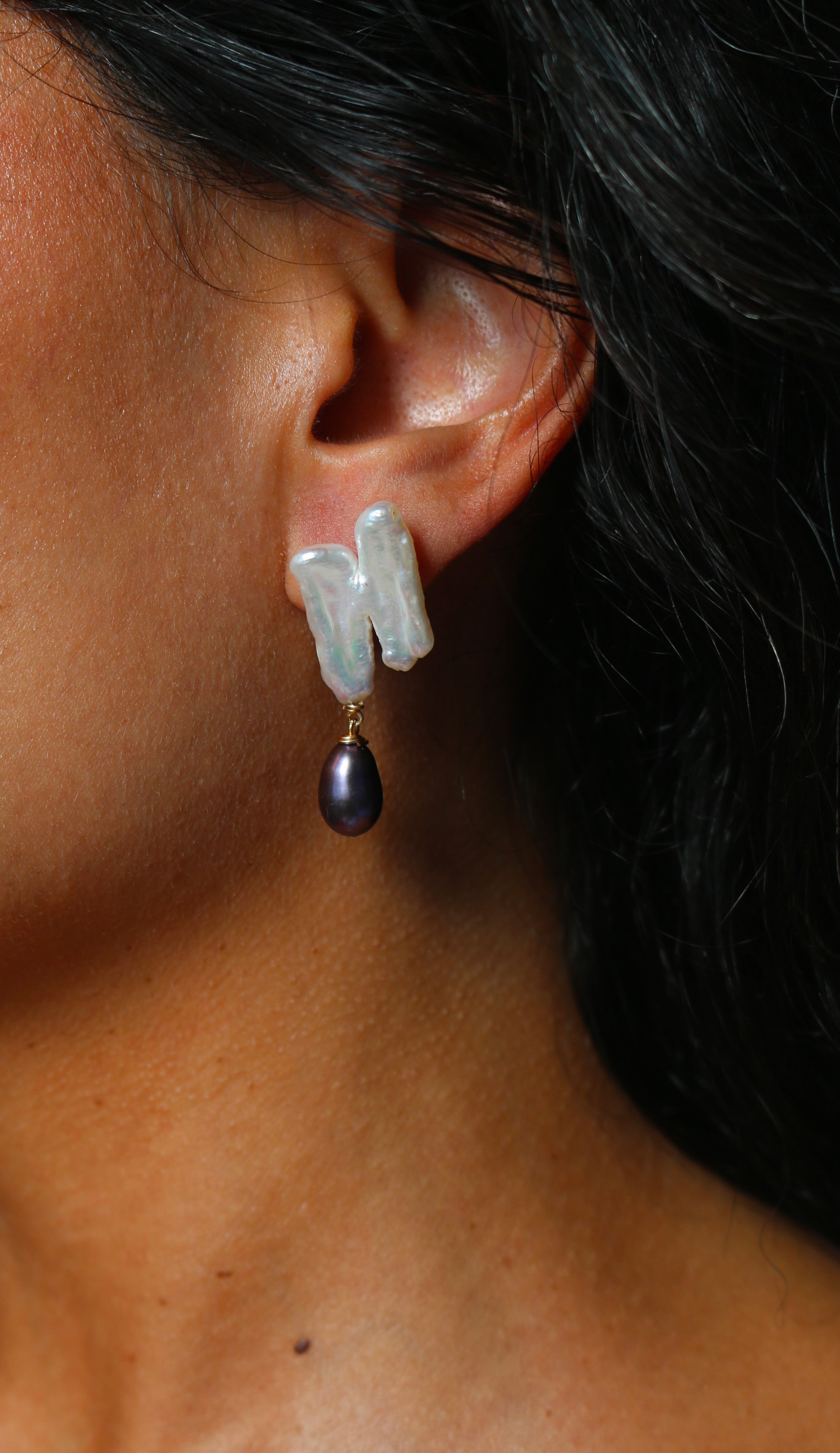 Earrings Pearl jewelry Marquise Swim