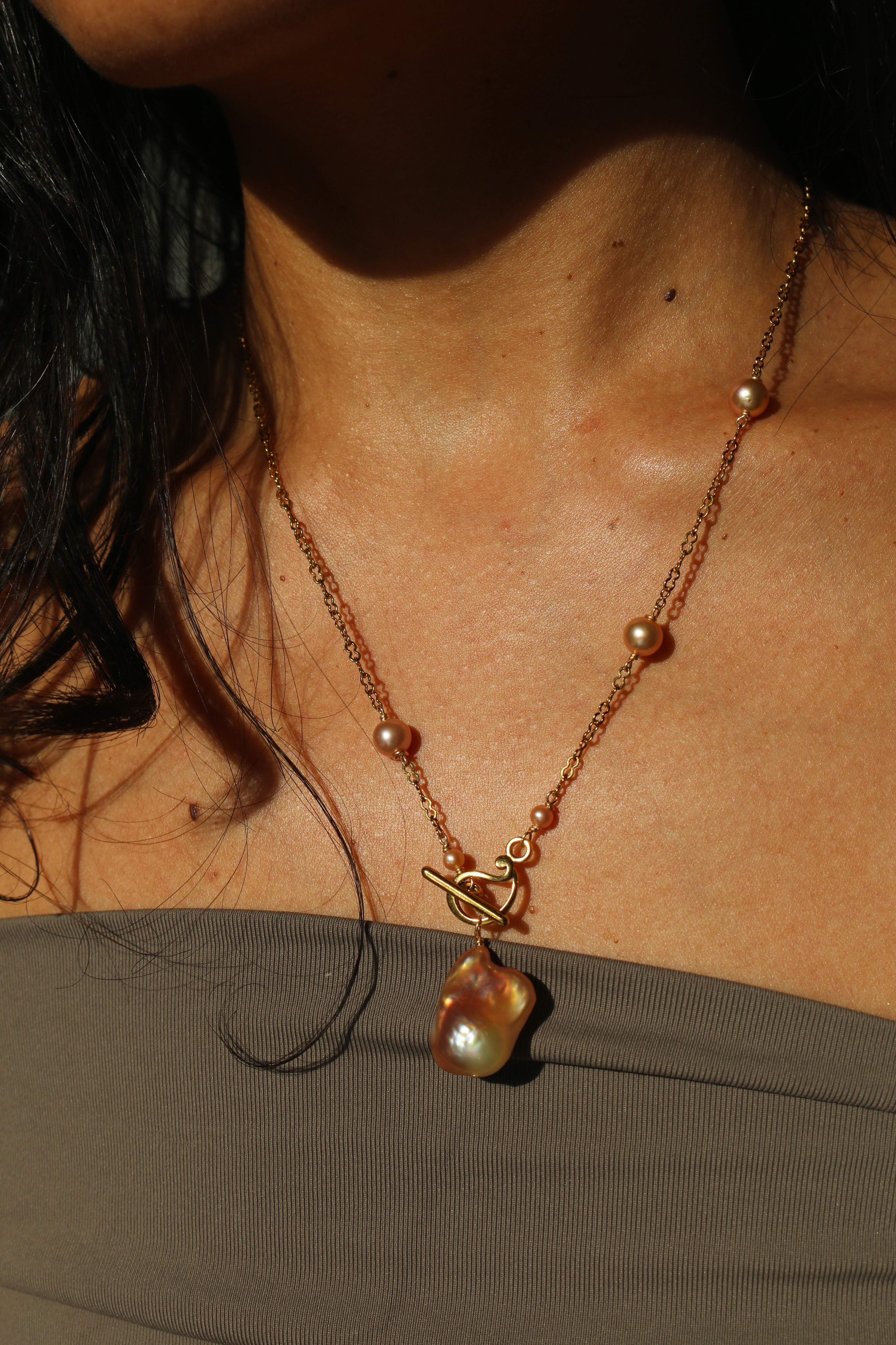 Necklace Pearl jewelry Marquise Swim