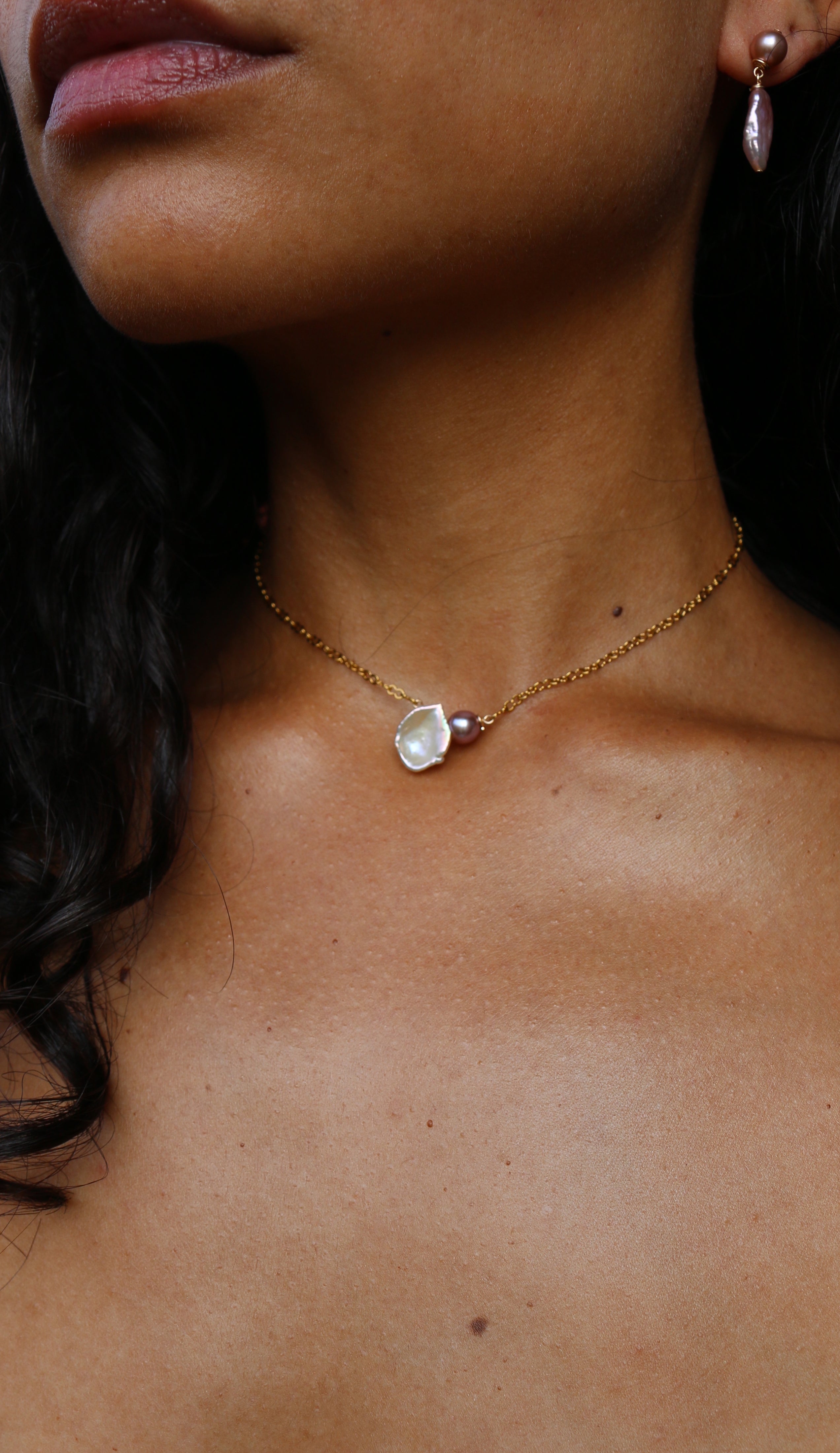 Necklace Pearl jewelry Marquise Swim