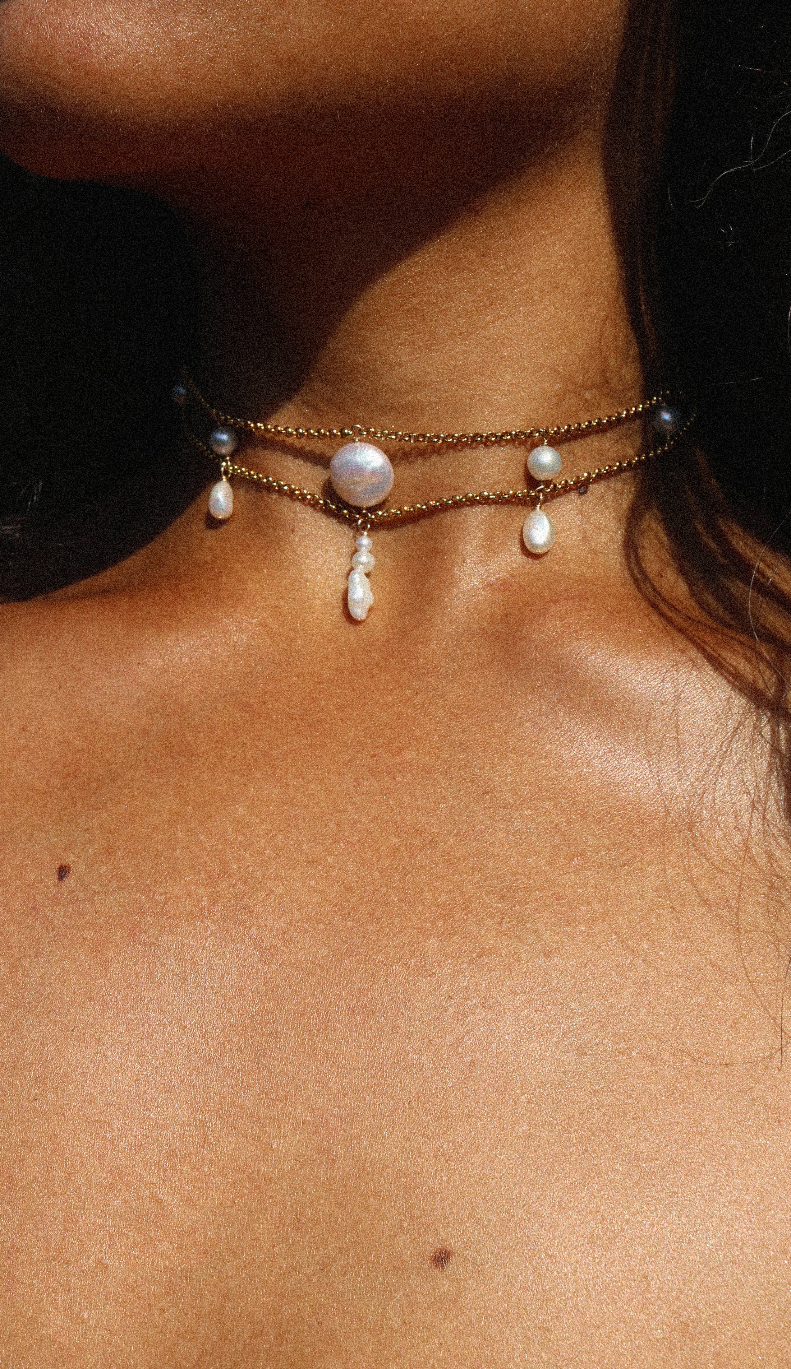 Necklace Pearl jewelry Marquise Swim
