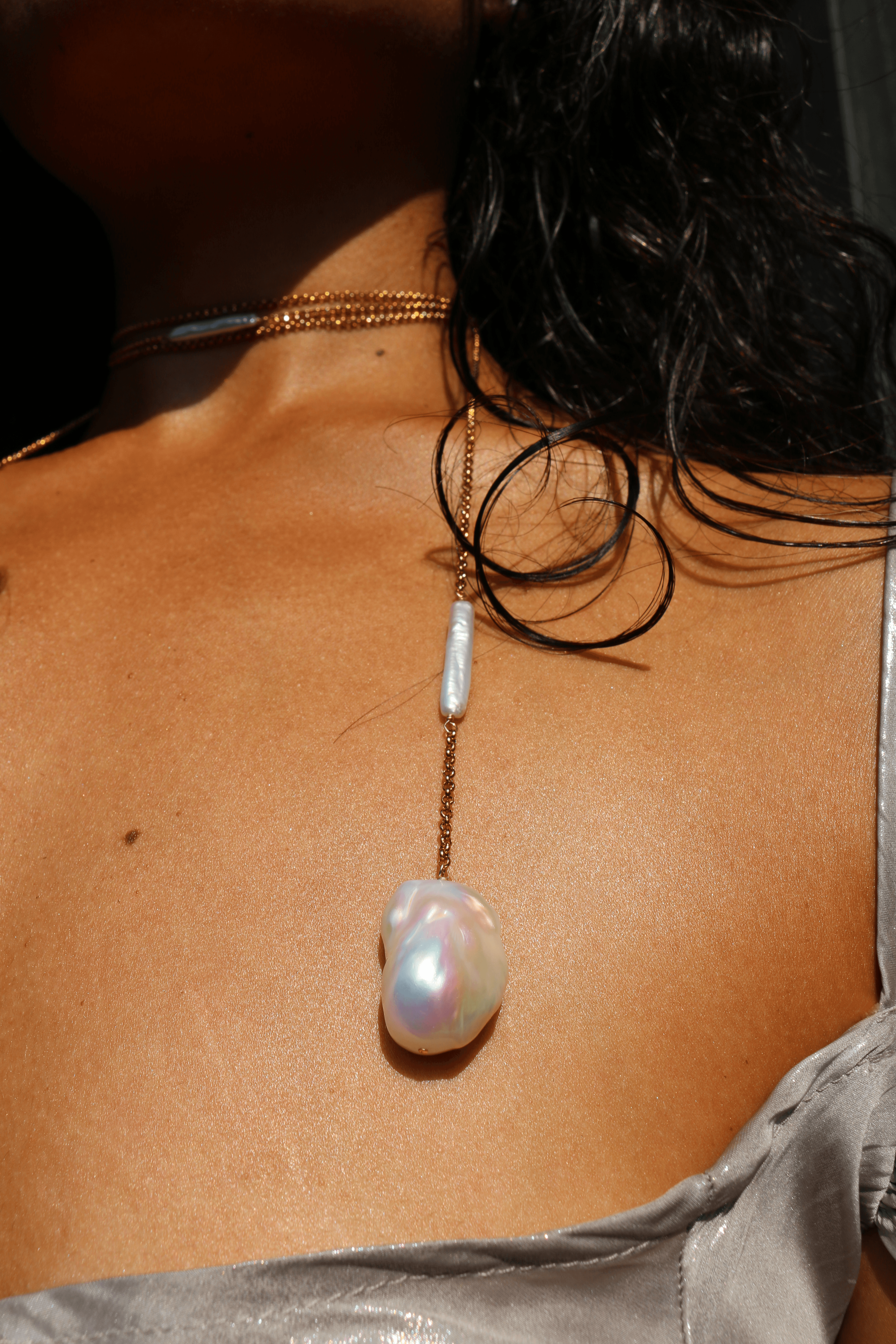 Necklace Pearl jewelry Marquise Swim