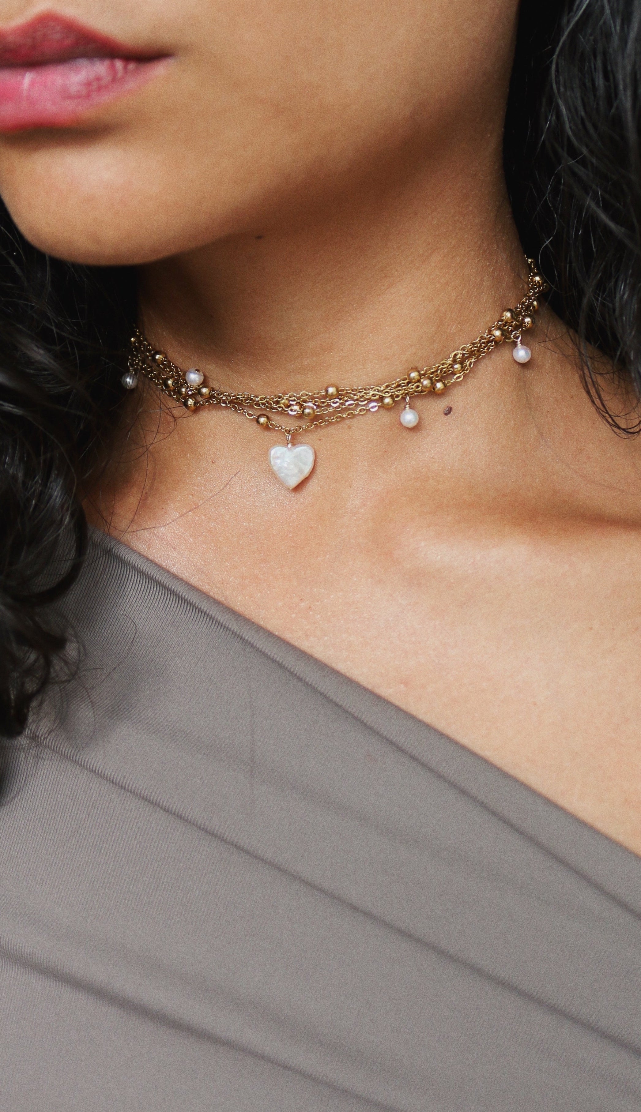 Necklace Pearl jewelry Marquise Swim