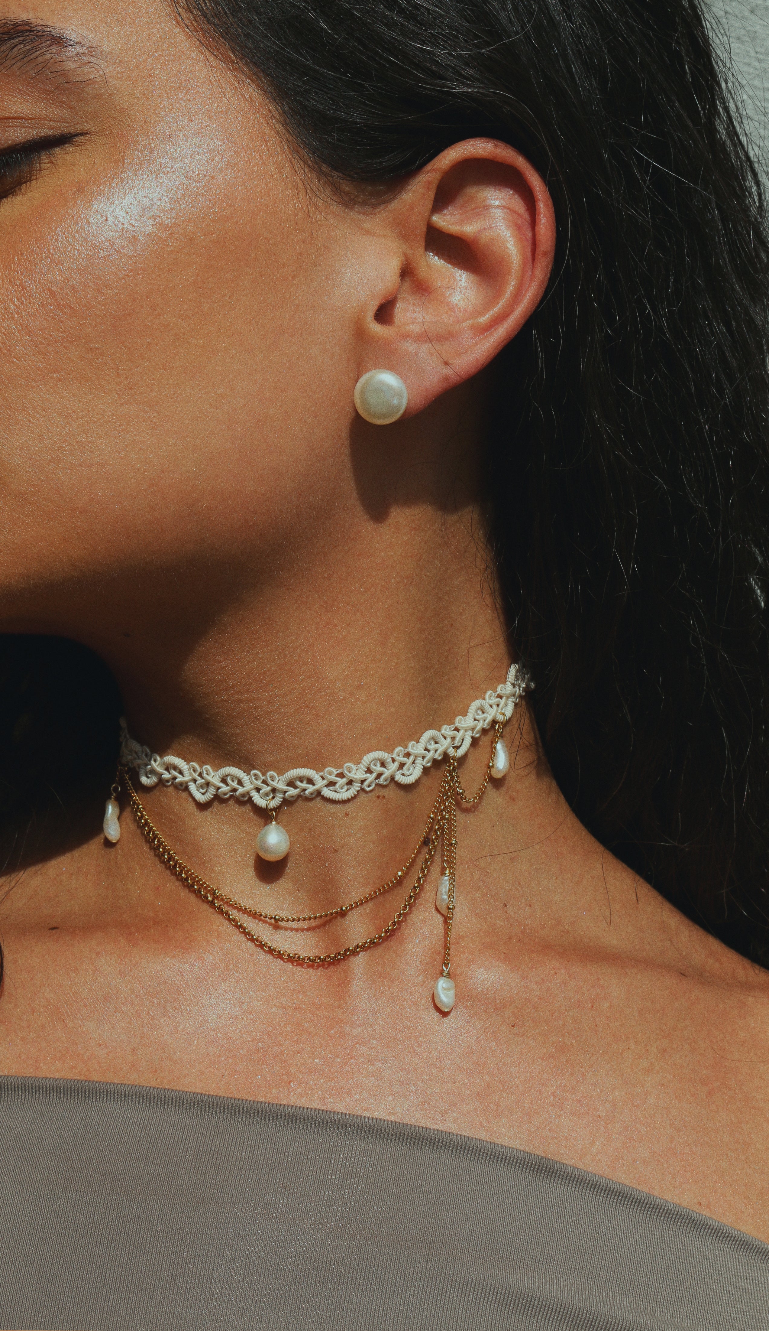 Reverie Pearl Choker | Contemporary Handmade Jewelry | Marquise Swim
