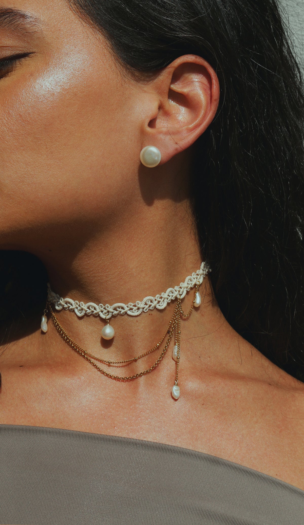 Reverie Pearl Choker | Contemporary Handmade Jewelry | Marquise Swim