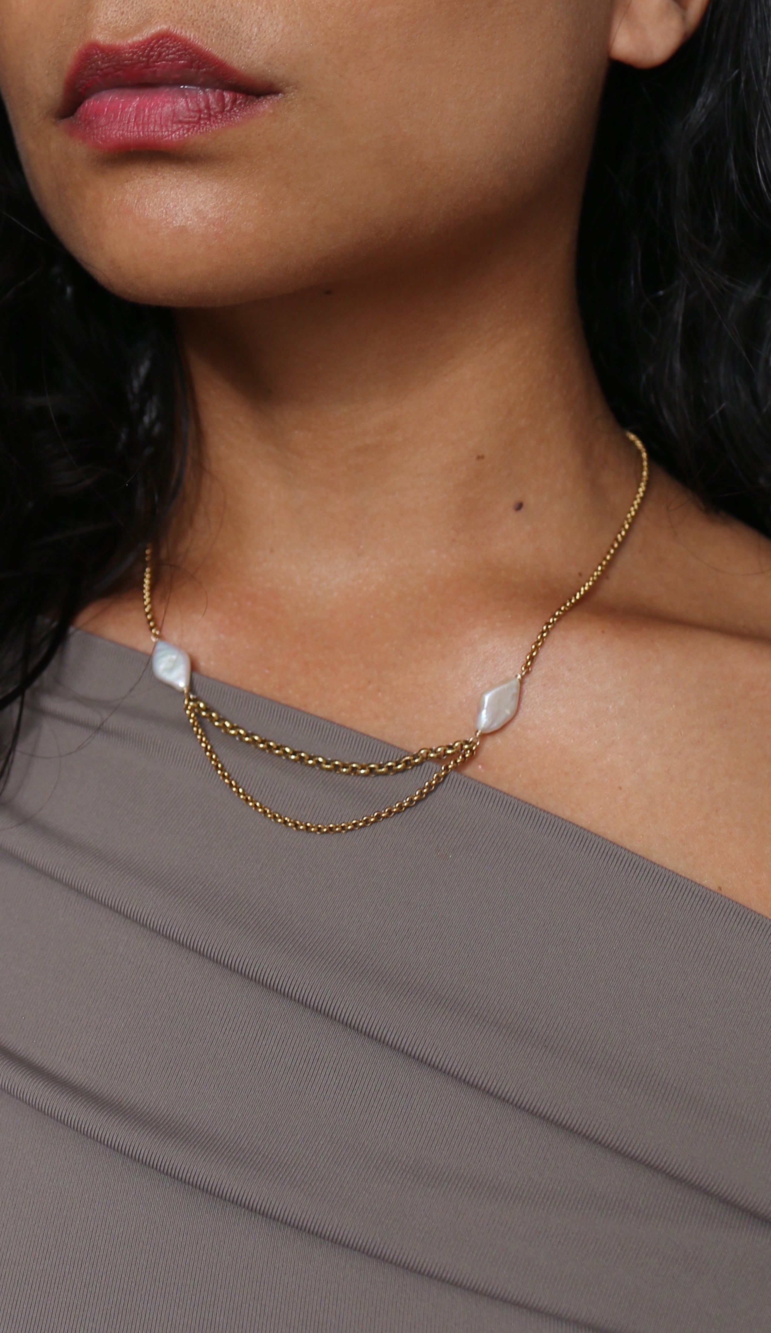 Necklace Pearl jewelry Marquise Swim