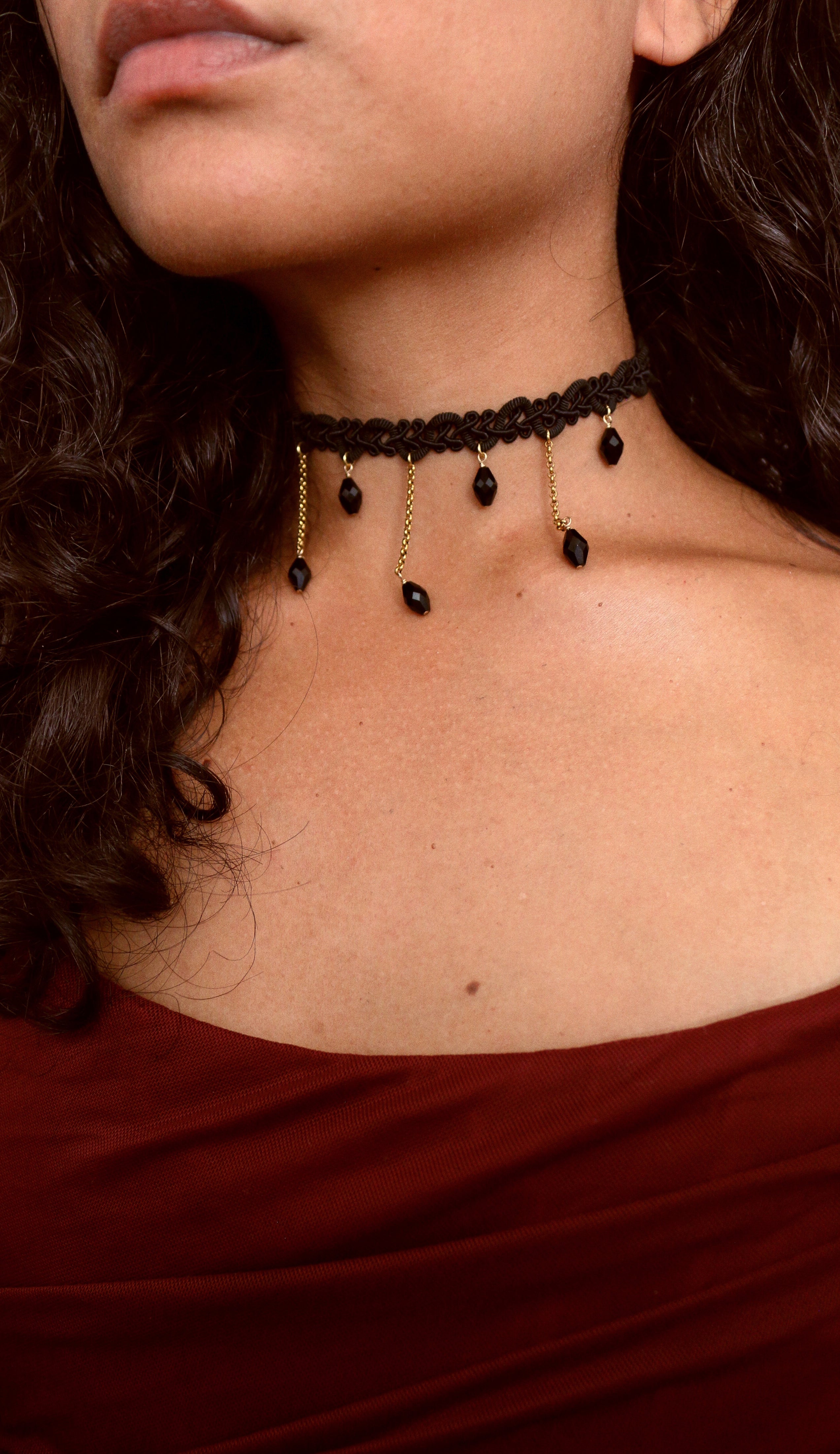 Necklace crystals jewelry Marquise Swim