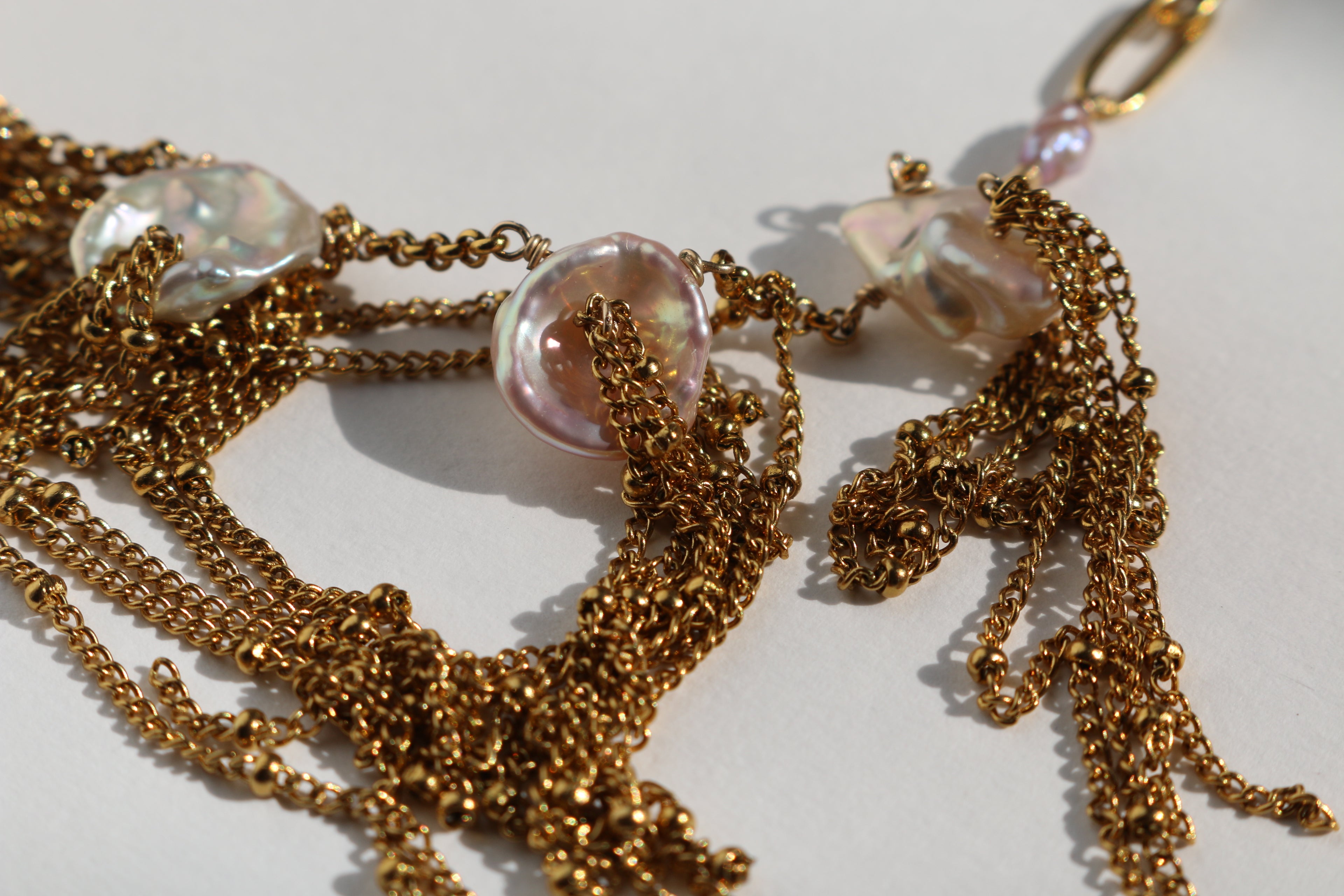 one of a kind keshi bracelet