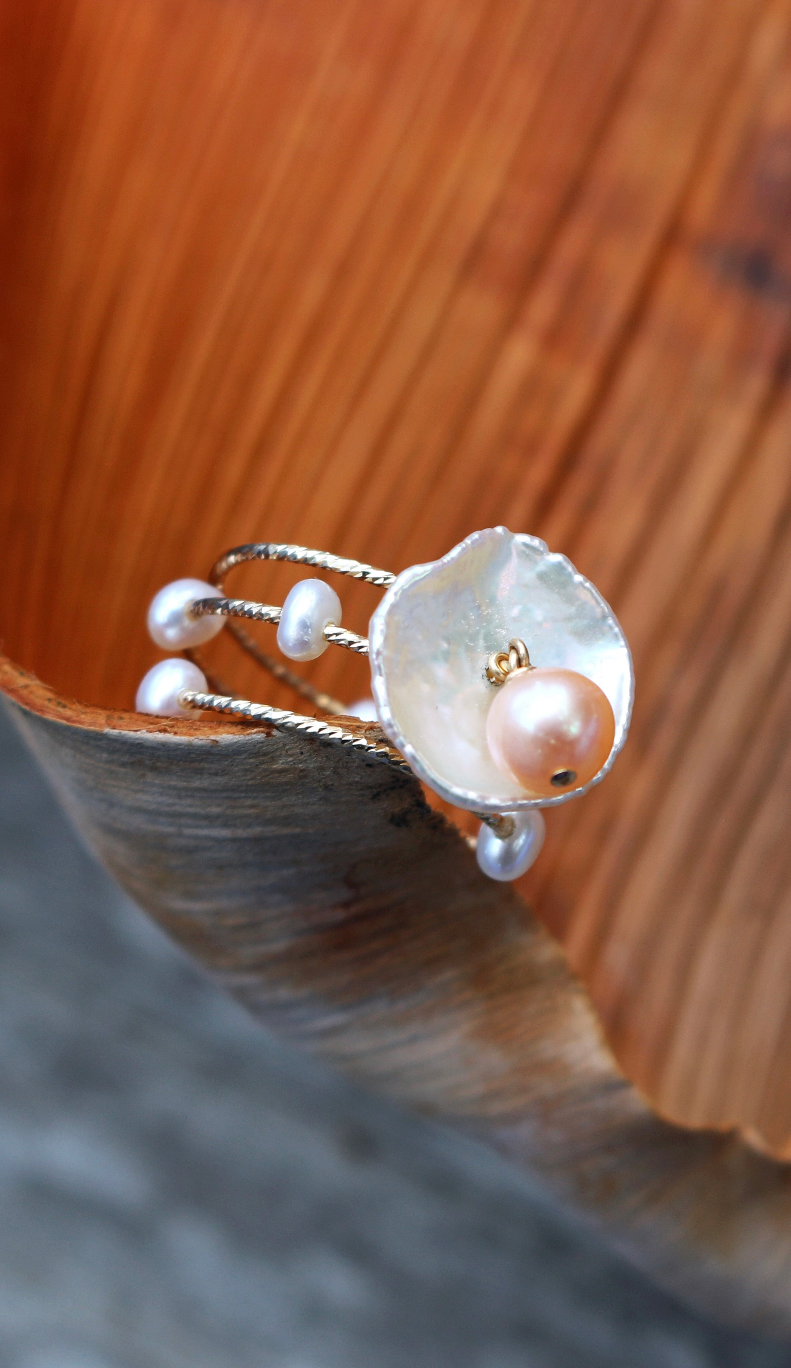 Ring Pearl jewelry Marquise Swim