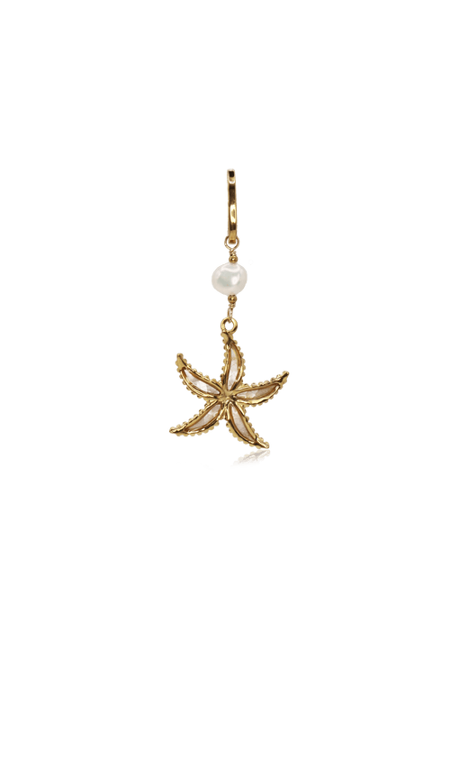 Starfish bikini charm in White, Marquise Swim