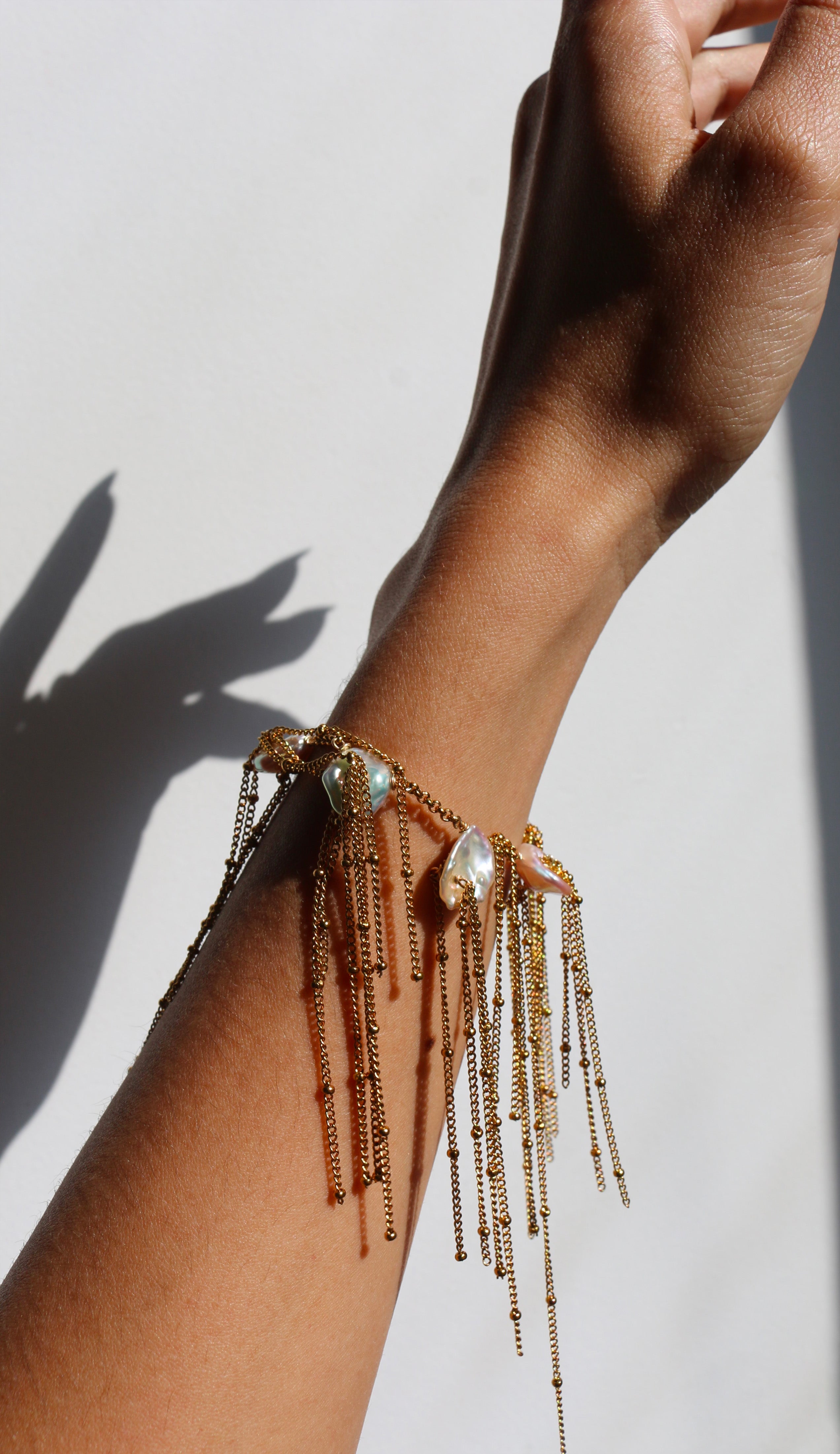One of a kind keshi bracelet
